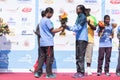 Winner of the 13th Edition Great Ethiopian Run womenÃ¢â¬â¢s race Royalty Free Stock Photo